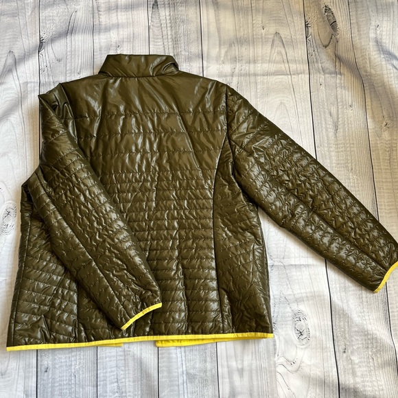 TALBOTS || Brown and Yellow Womans XL Puffer jacket - Picture 5 of 6